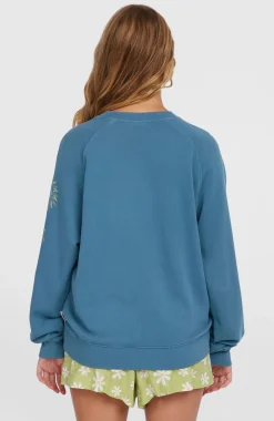 DamesBeach Vintage Crew sweater| Blauw