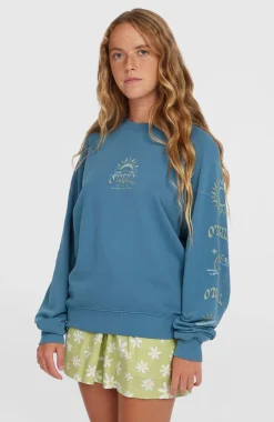 DamesBeach Vintage Crew sweater| Blauw