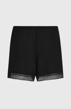 DamesEssentials Embroidery short| Zwart