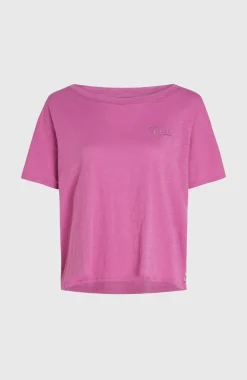 DamesEssentials O'Neill Script Scoop Neck T-shirt| Paars