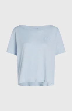 DamesEssentials O'Neill Script Scoop Neck T-shirt| Blauw