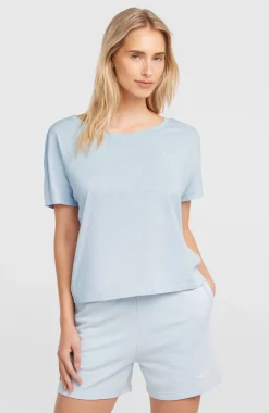 DamesEssentials O'Neill Script Scoop Neck T-shirt| Blauw
