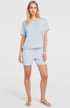 DamesEssentials O'Neill Script Scoop Neck T-shirt| Blauw