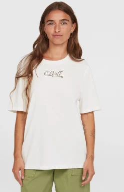 DamesEssentials Script T-shirt| Wit