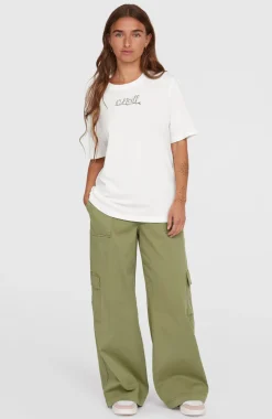 DamesEssentials Script T-shirt| Wit