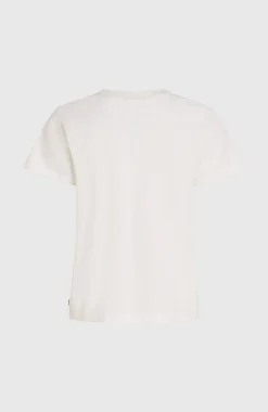DamesEssentials Script T-shirt| Wit