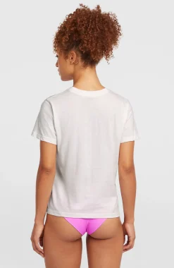 DamesEssentials Script T-shirt| Wit