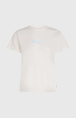 DamesEssentials Script T-shirt| Wit