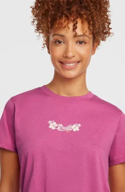 DamesEssentials Script T-shirt| Paars