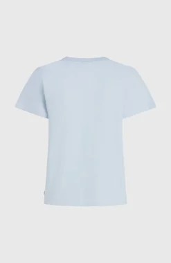 DamesEssentials Script T-shirt| Blauw