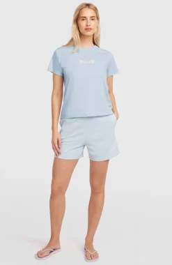 DamesEssentials Script T-shirt| Blauw