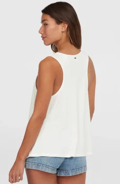 DamesEssentials Tokeena tanktop met borduursel| Wit