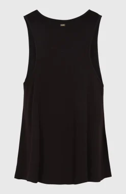 DamesEssentials Tokeena tanktop met borduursel| Zwart