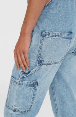 DamesEssentials tuinbroek van keperstof| Blauw