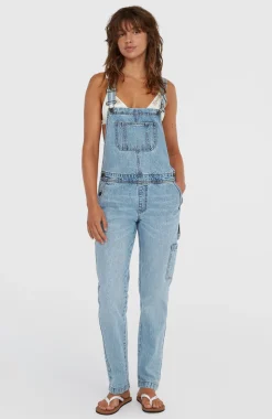 DamesEssentials tuinbroek van keperstof| Blauw