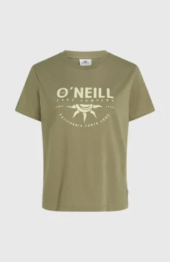 DamesFront Print T-shirt| Groen