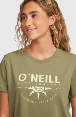 DamesFront Print T-shirt| Groen