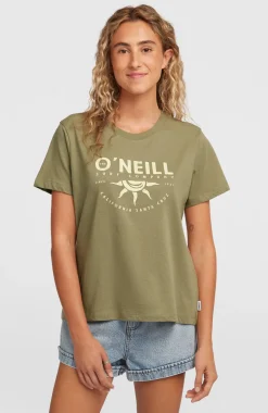 DamesFront Print T-shirt| Groen