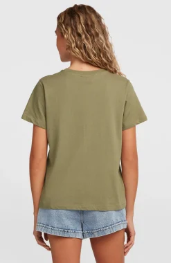 DamesFront Print T-shirt| Groen