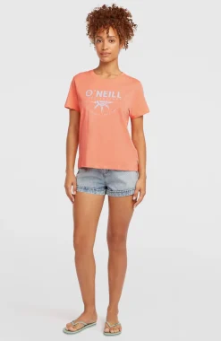 DamesFront Print T-shirt| Oranje