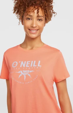 DamesFront Print T-shirt| Oranje
