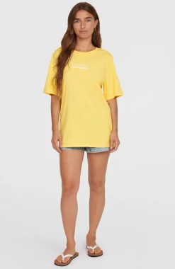 DamesFuture Surf Society T-shirt| Geel