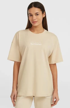 DamesFuture Surf Society T-shirt| Beige