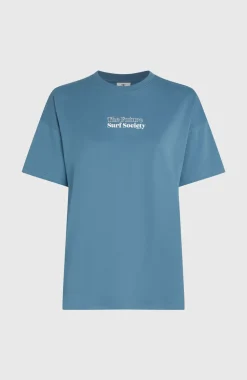 DamesFuture Surf Society T-shirt| Blauw