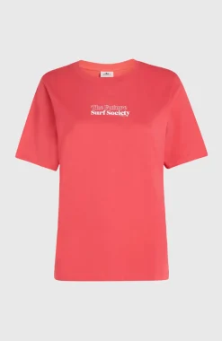DamesFuture Surf Society T-shirt| Roze