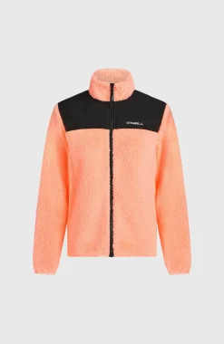 DamesFWC'Cruz Fuzzy fleecevest met volledige rits| Oranje Mix