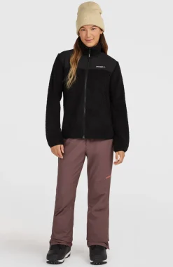 DamesFWC'Cruz Fuzzy fleecevest met volledige rits| Zwart