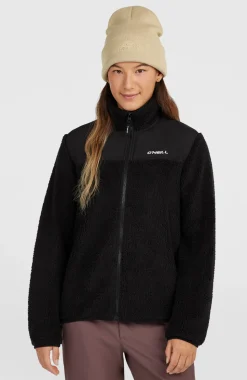 DamesFWC'Cruz Fuzzy fleecevest met volledige rits| Zwart