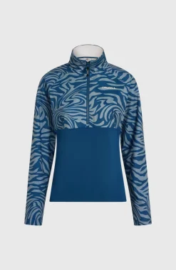 DamesFWC'Cruz Printed fleecetrui met halve rits| Blauw