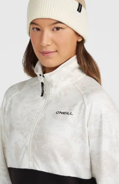 DamesFWC'Cruz Printed fleecetrui met halve rits| Wit
