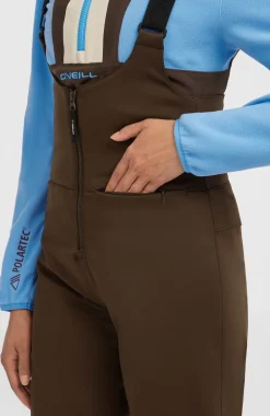 DamesFWC'Cruz Softshell wintersportbroek met bretels| Bruin