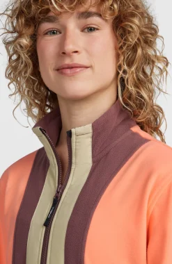 DamesFWC'Cruz Triple Polartec® fleecetrui met halve rits| Oranje Mix
