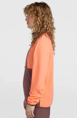 DamesFWC'Cruz Triple Polartec® fleecetrui met halve rits| Oranje Mix