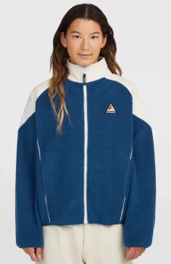 DamesFWC'Play Hyperfleece trui met volledige rits| Wit Mix