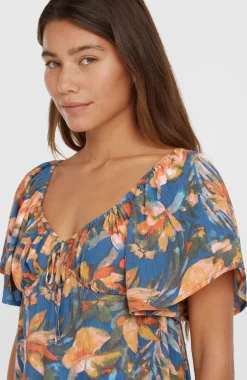 DamesHuges geweven top| Blauw