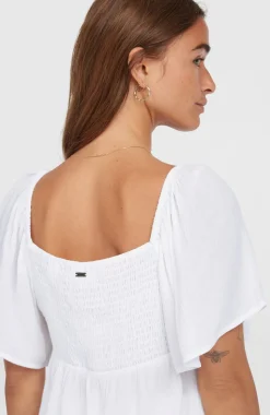 DamesHuges geweven top| Wit