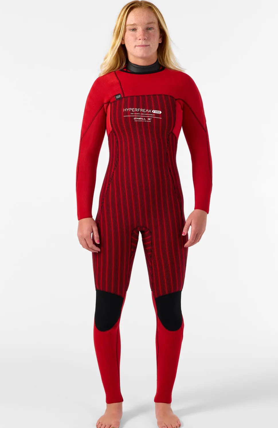 DamesHyperfreak Fire 5/4mm+ Chest Zip Full Wetsuit| Zwart