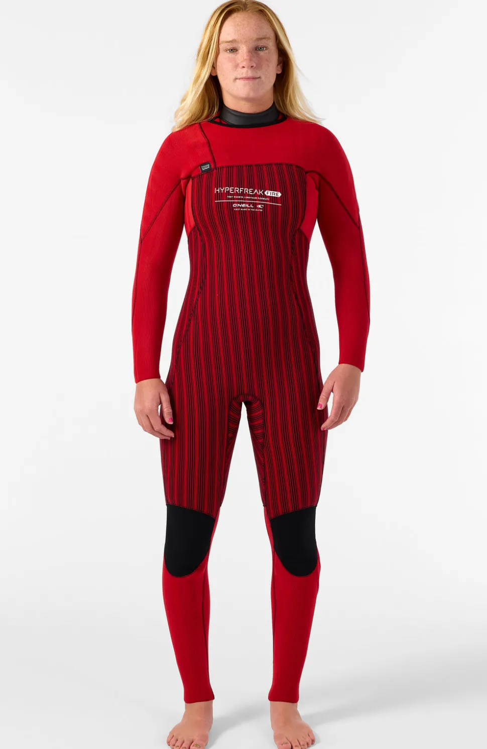 DamesHyperfreak Fire 4/3mm+ Chest Zip Full Wetsuit| Zwart