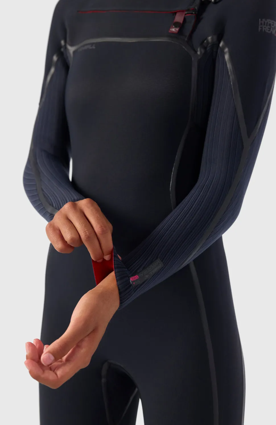 DamesHyperfreak Fire 4/3mm+ Chest Zip Full Wetsuit| Zwart