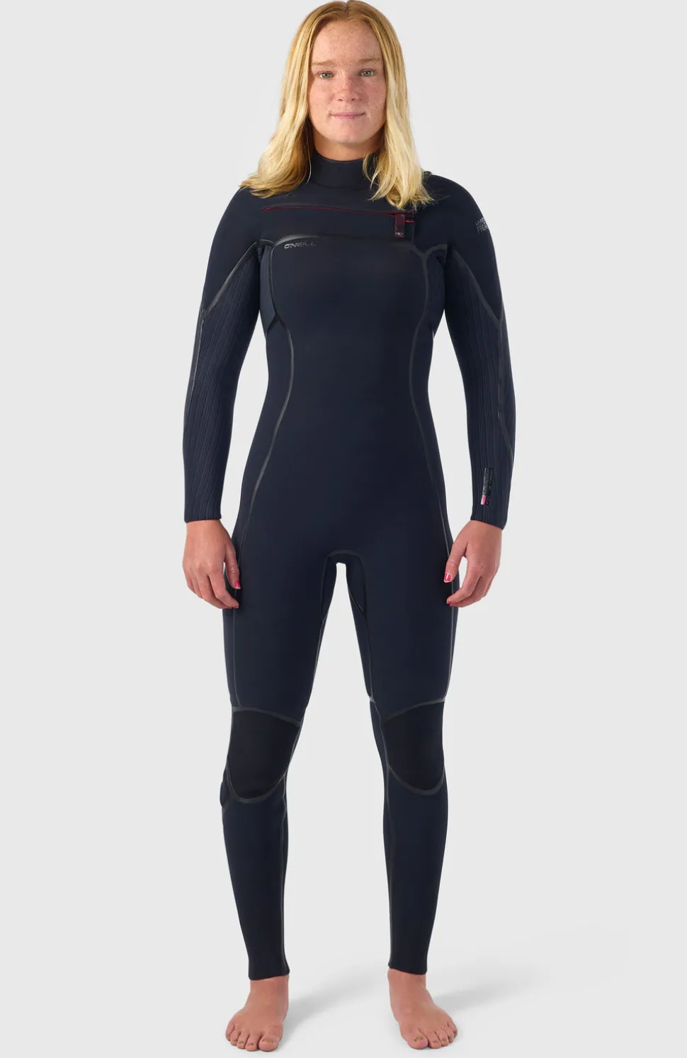 DamesHyperfreak Fire 4/3mm+ Chest Zip Full Wetsuit| Zwart
