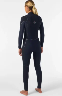 DamesHyperfreak Fire 4/3mm+ Chest Zip Full Wetsuit| Zwart