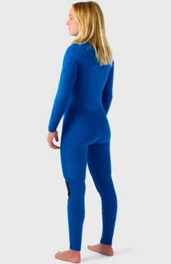 DamesHyperfreak Plus 4/3mm Chest Zip Full Wetsuit| Zwart