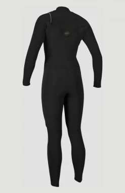 DamesHyperfreak Plus 5/4mm Chest Zip Full Wetsuit| Zwart