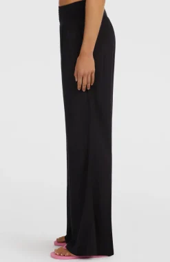 DamesJohnny broek met gesmokte taille| Zwart