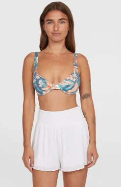 DamesJohnny Smocked Waist short| Wit