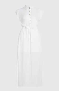 DamesLori Maxi overhemdjurk| Wit